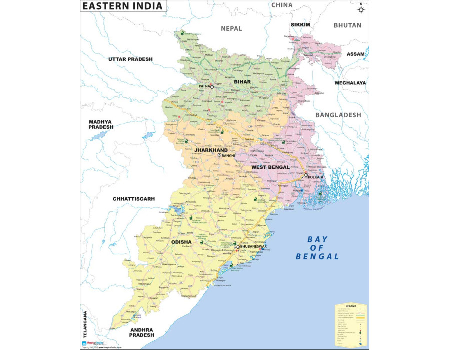 Buy Eastern India Map